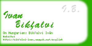 ivan bikfalvi business card